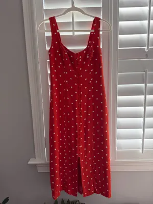 Anthropologie Maeve Polka Dot midi dress thumbnail 2