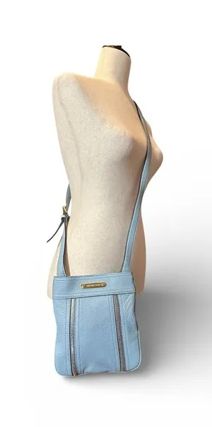 Michael Kors Light Blue Leather Crossbody Bag thumbnail 1