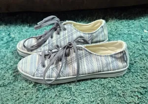 Vans Striped Lace Up Sneakers 6.5 thumbnail 1
