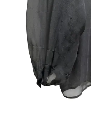 Lillie Rubin Vintage Silk Blouse Black Size M Romantic Dark Coquette Whimsigoth thumbnail 10