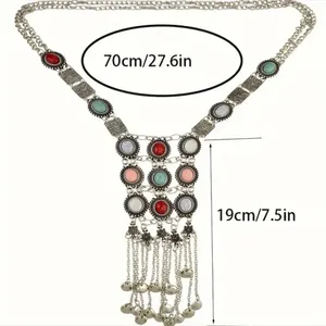 Retro Ethnic Style Long Tassel Sweater Chain Exaggerated Bohemian‎ Necklace thumbnail 6