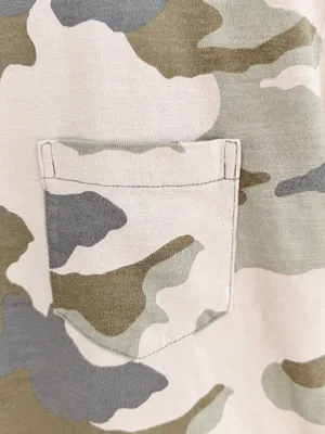 Madewell Cottontail Camo Easy Crop Tee Shirt Bunny Rabbit Pocket Top thumbnail 4