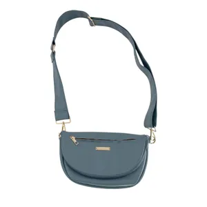 Simply Southern Crescent Sling Bag Blue Faux Leather‎ Crossbody Purse Fanny Pack thumbnail 3