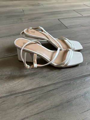wild fable White Strappy Square-Toe Heeled Sandals thumbnail 6