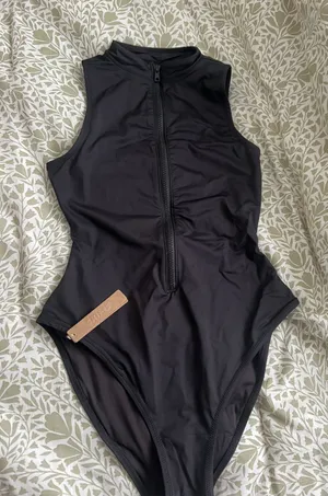 Signature Swim Zip One Piece thumbnail 1