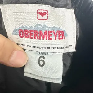 Vintage Obermeyer Women's January Ski Snow Pants Size 6 Black Nylon Snowboard thumbnail 6