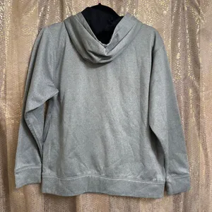 Women's Nike Gray Green Swoosh Therma-Fit Fleece Lined Sweater Hoodie XL thumbnail 2