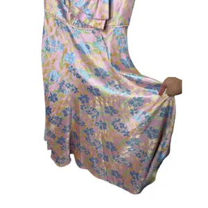 IEENA for Mac Duggal Pink Floral Brocade One Shoulder Bow Maxi Dress 10 thumbnail 4