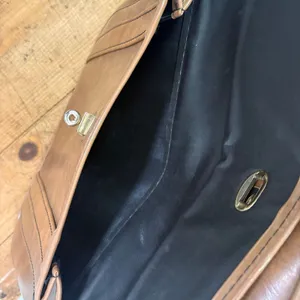 American Vintage Vintage 70s Brown Pilot Airline Bag with Keys thumbnail 9