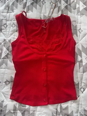 Skims Soft Lounge Lace Tank With Lace Bralette thumbnail 1