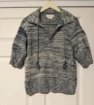 Anthropologie Chunky Knit Sweater Grandma Coastal Carlotta‎ Pullover Fisherman thumbnail 1