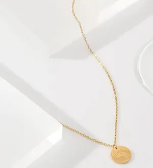 Stainless Steel Round Eye Pendant Necklace thumbnail 2