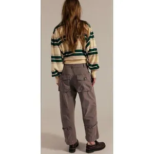 Free People We The Free Safari Sun Cropped Pants Gravel Rock Grey 4‎ / S thumbnail 3