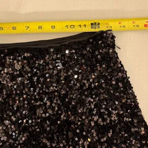 She + Sky Black Sequin Mini Skirt NWT size medium thumbnail 5