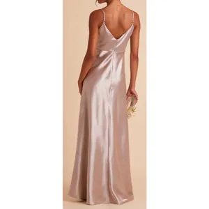Birdy Grey Bridesmaid Dress Style Jay Color Taupe Fabric Satin Size Women's XS thumbnail 2