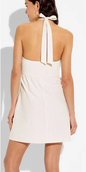 Halter mini dress White thumbnail 2