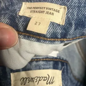 Madewell the perfect vintage straight jeans medium wash Distressed 27R #763 thumbnail 10