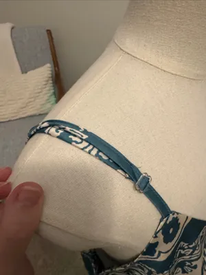 Teal Paisley Satin Slip Dress thumbnail 8
