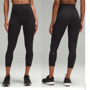 Lululemon Wunder Train Contour Fit High-Rise Crop 23"‎ Black Size 4 thumbnail 2