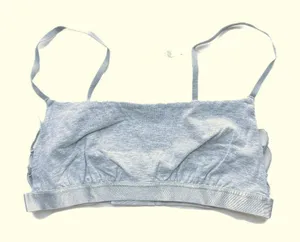 NWT Aerie Real Good Strappy Side Lace Up Bralette Bra Gray Size Medium M NEW thumbnail 1