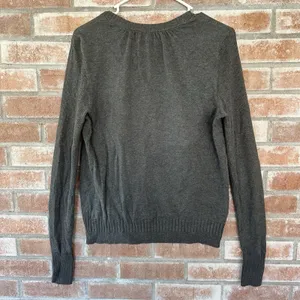 Victoria’s Secret Long Sleeve Zipper Sweater Medium Gray thumbnail 6
