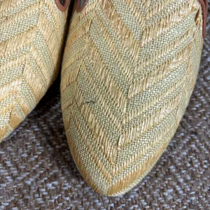 Birdies Womens Chevron Woven Slip-On Loafers in Natural Tan Sz 8.5 Casual Comfy thumbnail 6