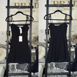 Aritzia Wilfred Fable Dress Black Mini Bustier Sweetheart Tie Strap Women's 0 thumbnail 5