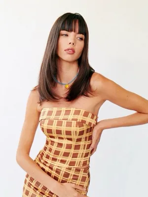 With Jean Carla Corset Top in Cher Plaid Size XS thumbnail 1