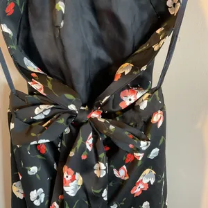 ILGWU Vintage Black Pink Halter Backless Party Dress Flowy Cocktail Size 4 thumbnail 7