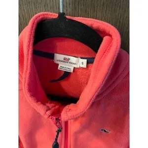 Vineyard‎ Vines pink fleece zip up vest women's Small thumbnail 3