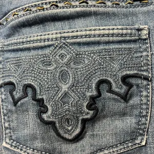 Antik Denim Womens 30 Bootcut‎ Jeans Medium Wash Embroidered Pockets Low Rise thumbnail 14