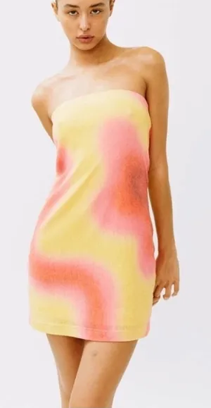 With Jean Frankie tube Dress Ziggy‎ multicolor sz L thumbnail 1
