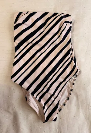 Strapless boutique Striped Swimsuit Multiple Size XL thumbnail 1