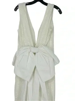 Rebecca Vallance Davina Bow Wedding Gown Ivory Mermaid Sequin Dress Sz 6 NWT thumbnail 13