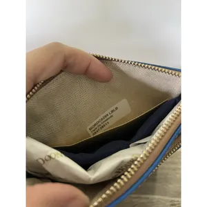 Dooney & Bourke Light Blue Leather North South Triple Zip Crossbody Bag NWT thumbnail 8