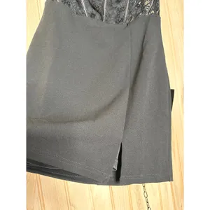 NWT Lulus Sultry Persona Black Lace Strapless Bustier Bodycon Mini Dress Party M thumbnail 5