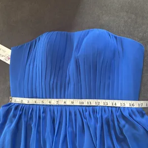 Women’s Blue Full Length Strapless Formal Dress Matching Shawl Size XL (14) NEW thumbnail 9
