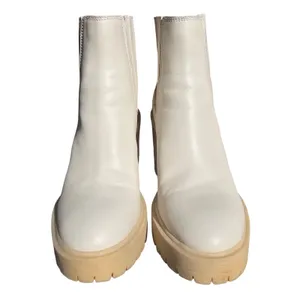 Dolce Vita Caster Ivory Leather Platform‎ Lug Sole Block Heel Chelsea Boots 8.5 thumbnail 2