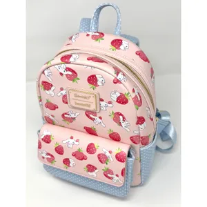 Loungefly Cinnamoroll Strawberry‎ Allover Print Mini Backpack Excellent Blue Dot thumbnail 3