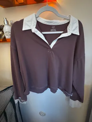 Aerie Collared Long Sleeve Shirt thumbnail 1