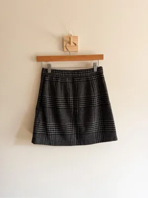 Abercrombie & Fitch Wool Plaid Wrap Mini Skirt Size XS thumbnail 3