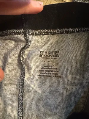 PINK Victoria's Secret Heather Charcoal Kids Logo & Graphic Leggings thumbnail 4