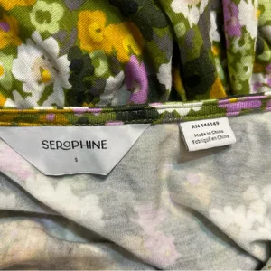 Seraphine Ariana Retro Floral Maternity Nursing Jersey Knit Mini Dress Small thumbnail 9