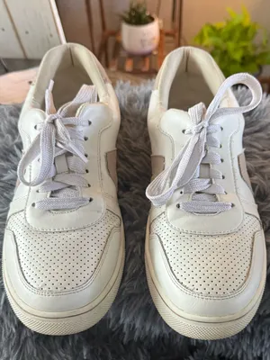 MIA Size 9M Krew Court White and Cement (Tan) Low-Top Leather Sneakers thumbnail 4