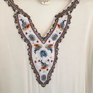 PPLA 🛍️ Beaded embroidered Boho Tunic/dress bell sleeves M thumbnail 6
