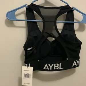 NWT AYBL black training sports bra thumbnail 4