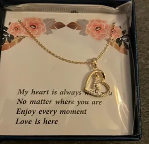 Necklace with Initial K Gold thumbnail 1