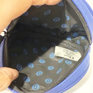 DIOR Cosmetic Bag Pouch Makeup Case Blue Round Full‎ Zip thumbnail 2