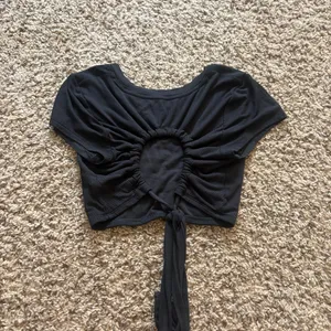 Offline by Aerie Black Short Sleeve Seamless Ribbed Crop Top Size Women’s XS thumbnail 2