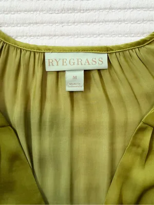 Ryegrass Moss Olive Green Long-Sleeve Smocked Waist Dress NWT thumbnail 3